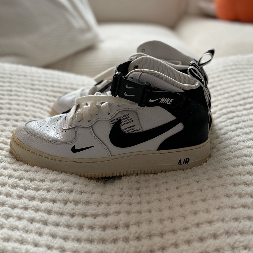 Nike Kids Black and White High-Top Sneakers
